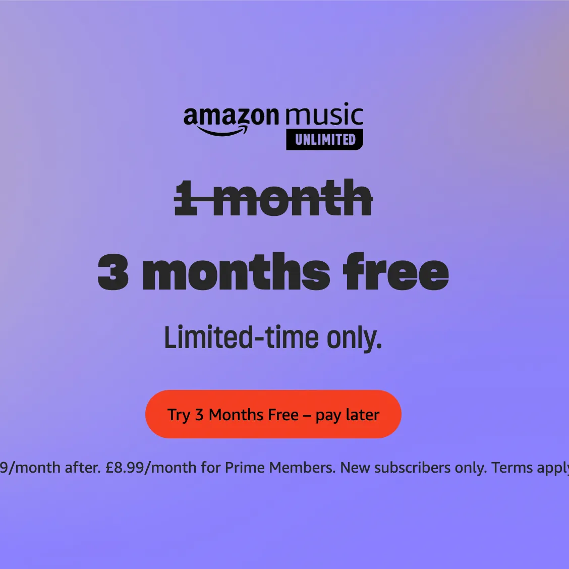 Free 3 Months Of Amazon Music Streaming (Worth £26.97)
