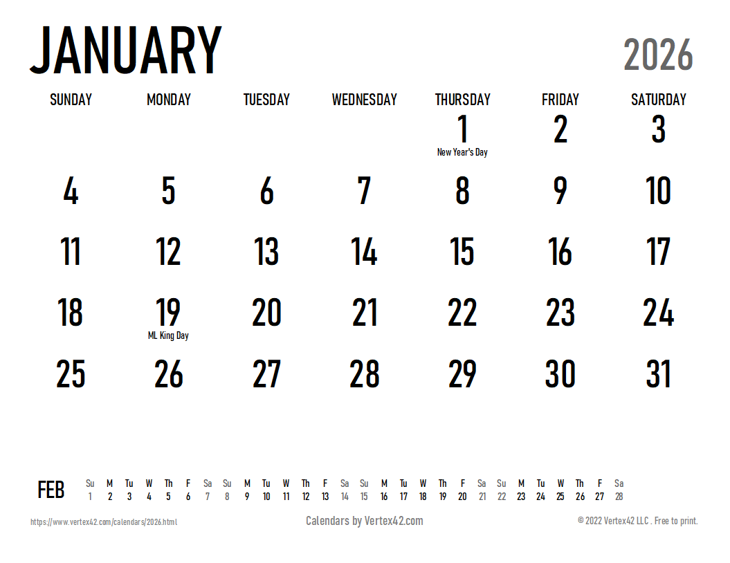 Free 2026 Desk Calendar from Growing Green