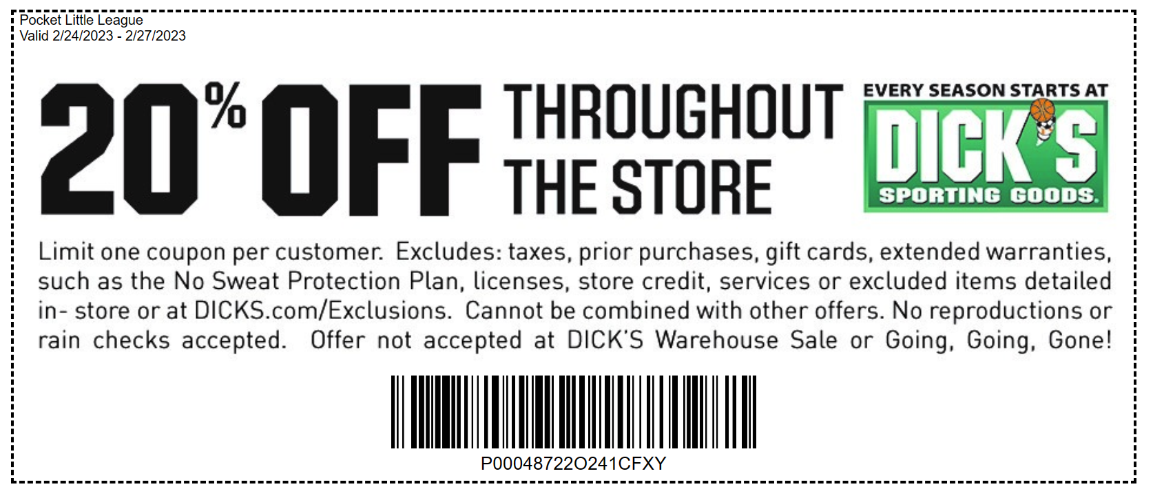 Free $30 to Spend at Dicks Sporting Goods from TopCashback