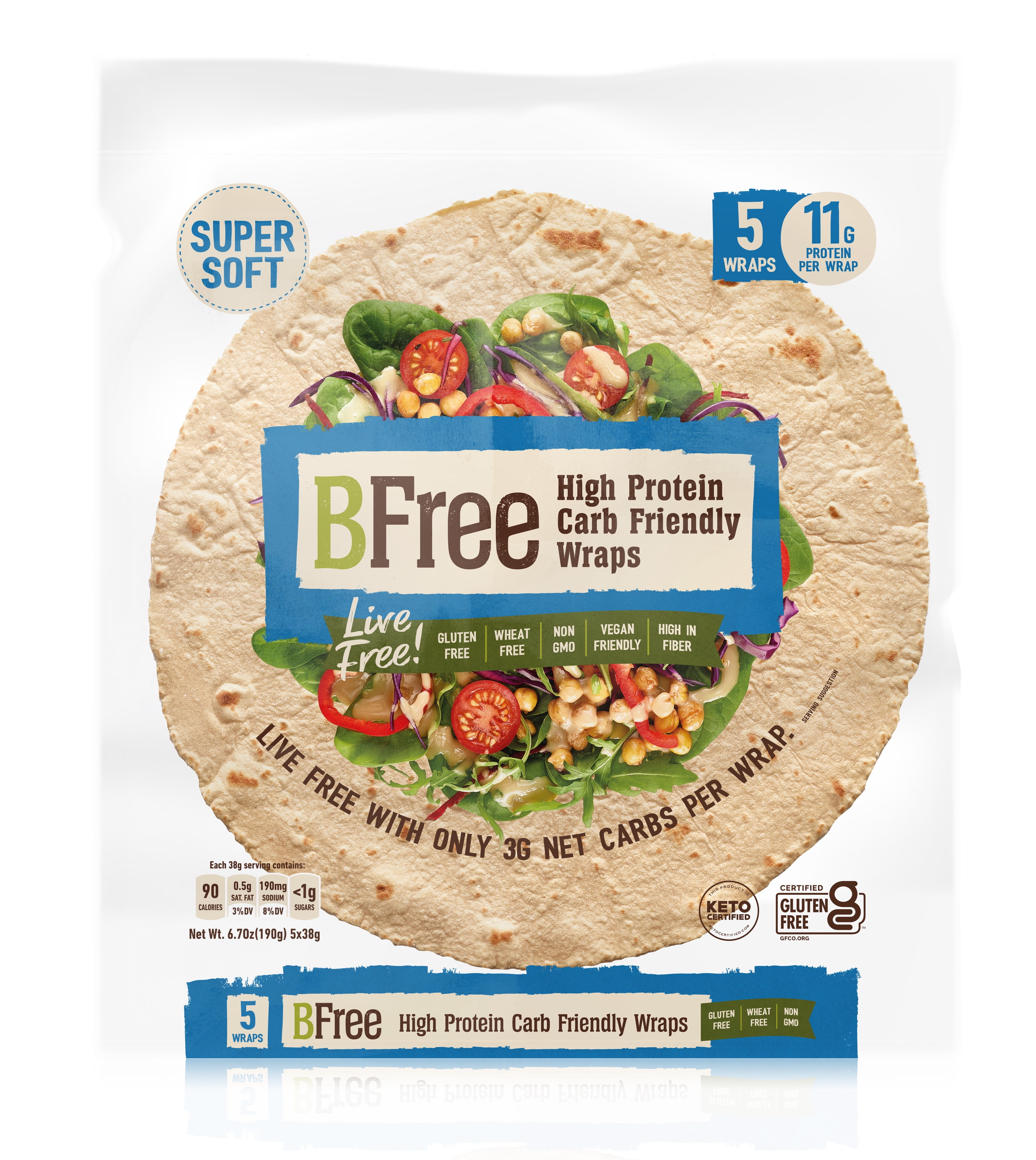 Free BFree Gluten Free High Protein Carb Savvy Wraps