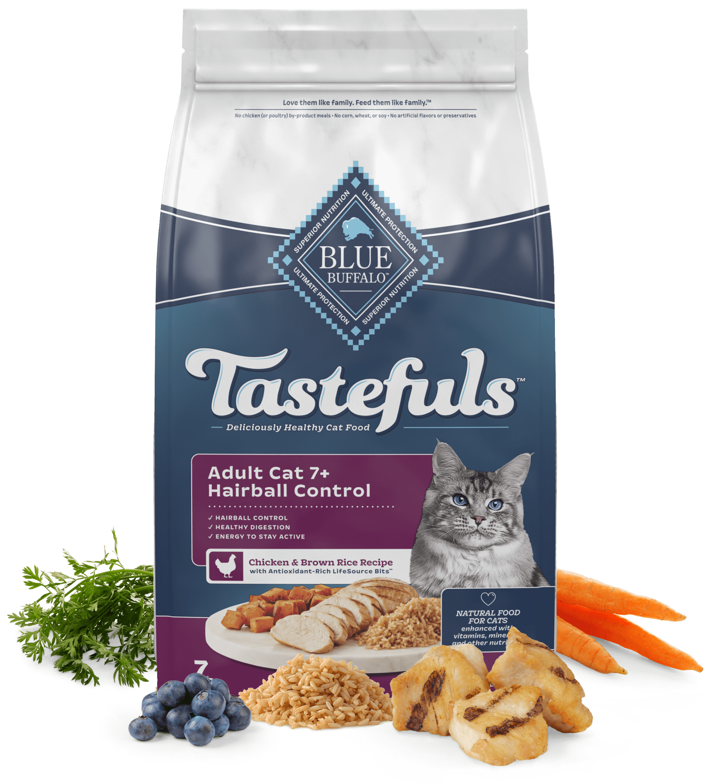 Free BLUE Tastefuls Gravy Chicken & Brown Rice Recipe for Adult Cats