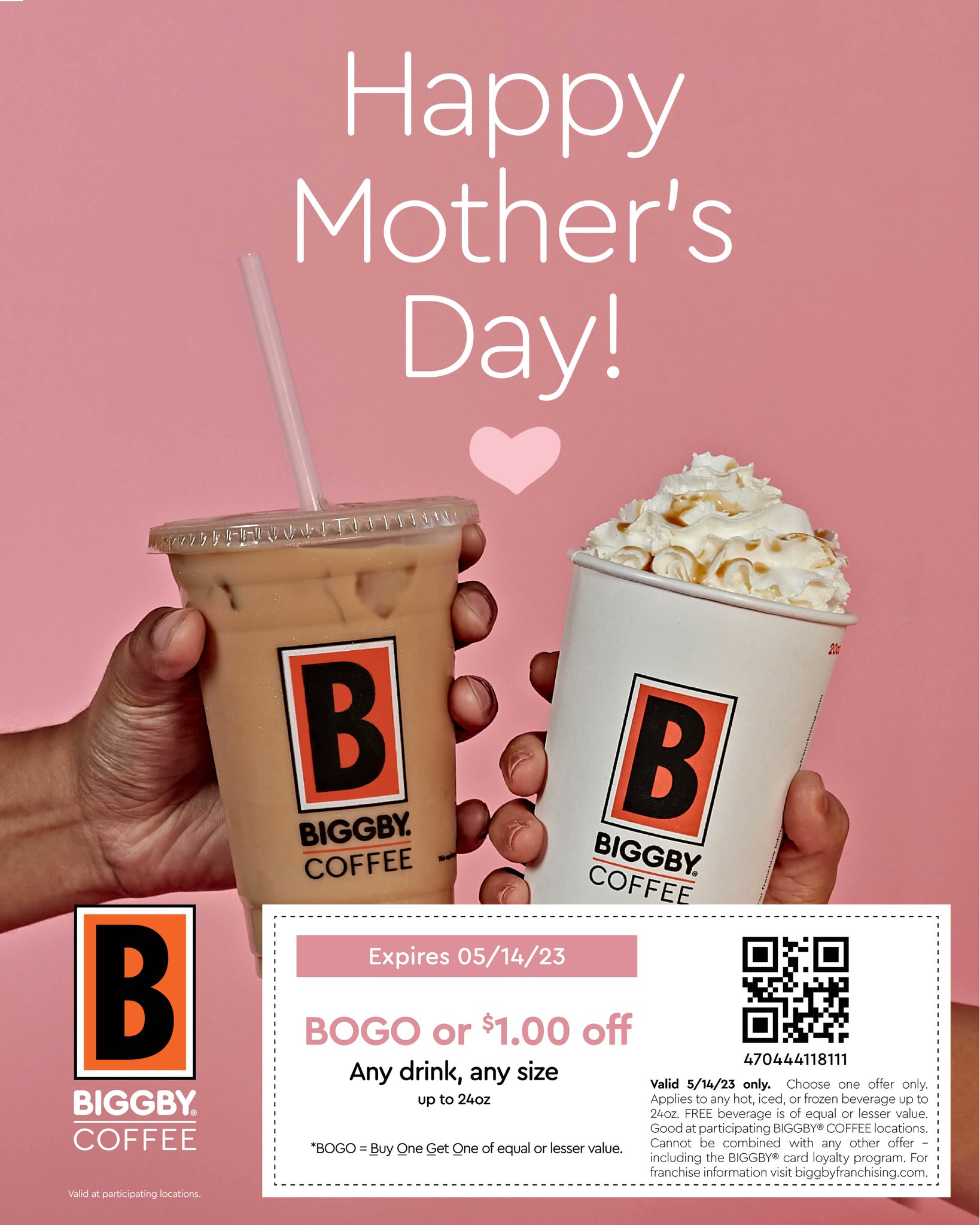 Free Biggby Coffee Kids Drink