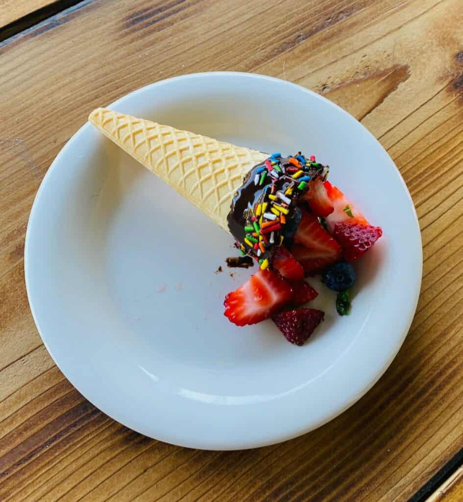 Free Chocolate Dipped Fruit Cone from Edible Arrangements