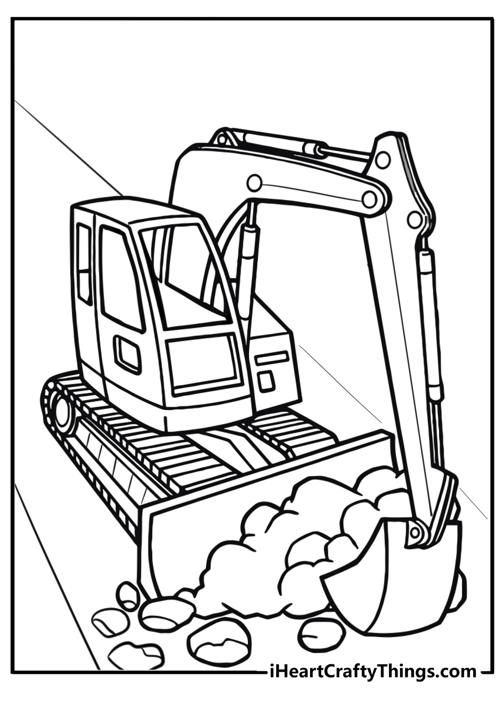 Free ColorgenPro Excavator Coloring Pages