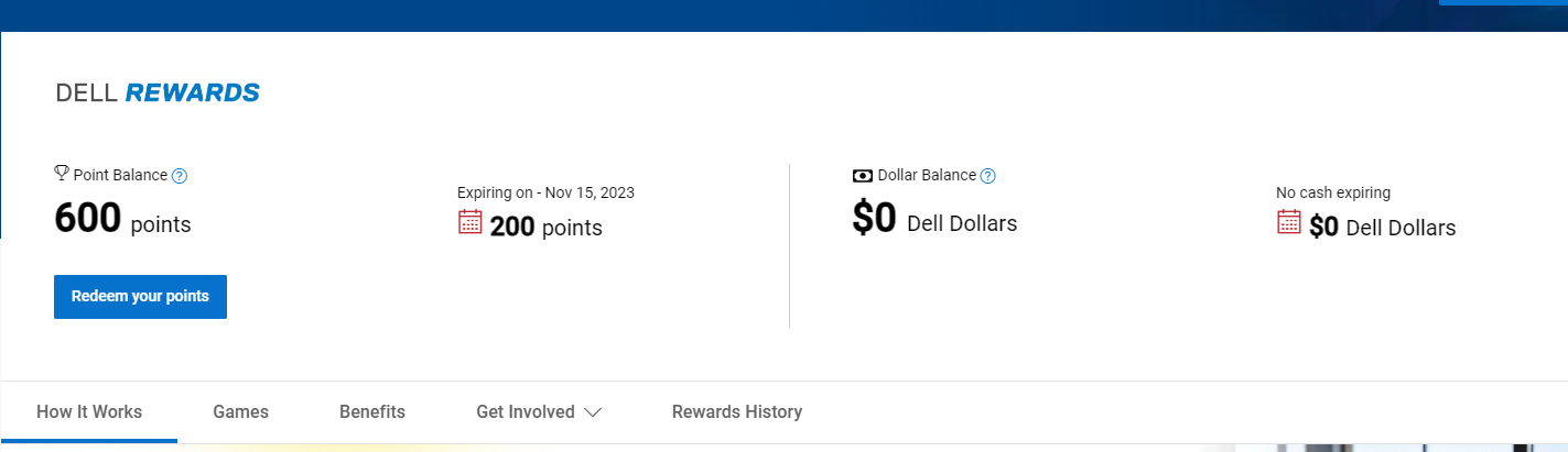 Free Dell Reward Points