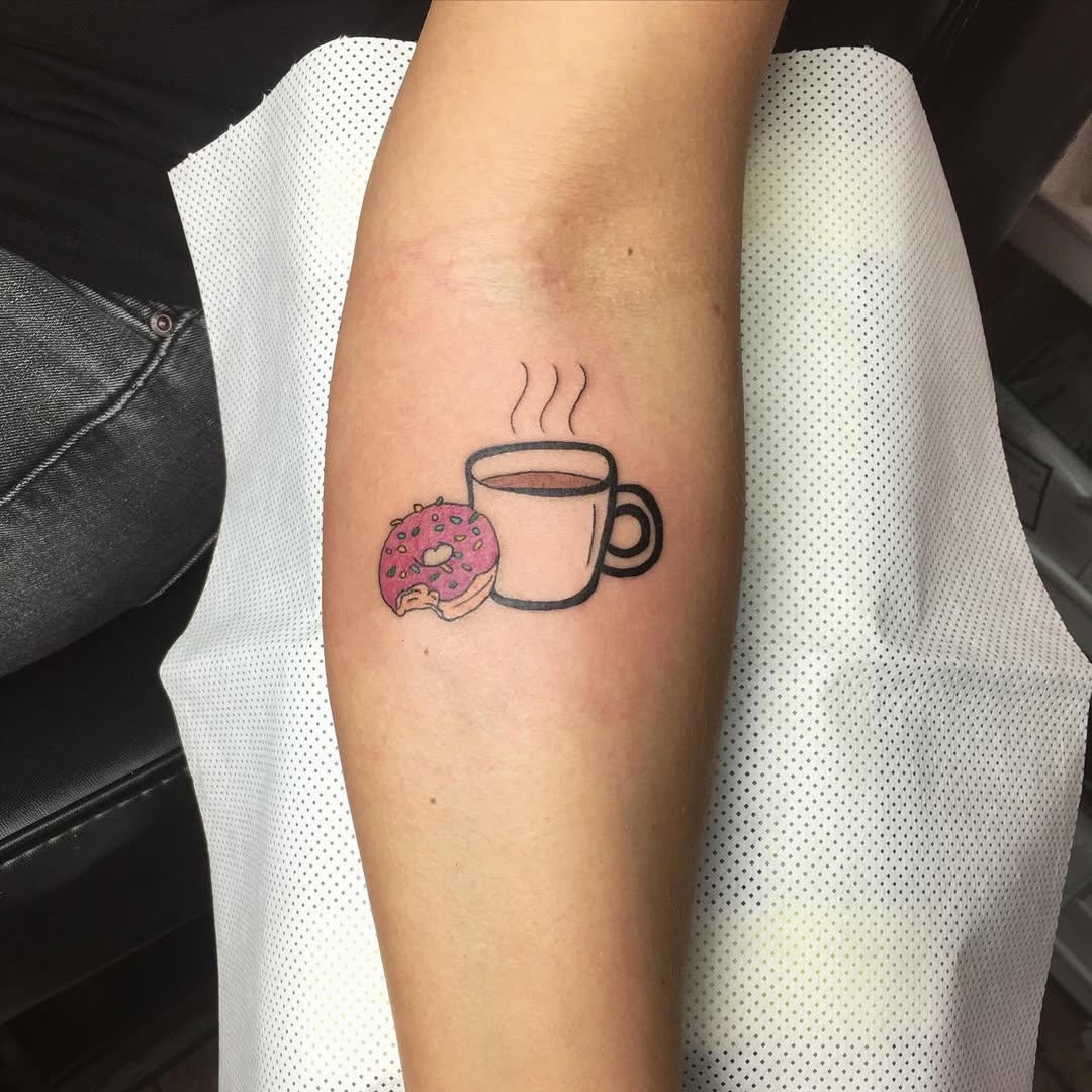 Free Dunkin Creepin & Caffeinated Temporary Tattoo