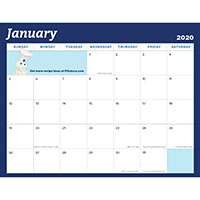 Free 2020 Pillsbury calendar