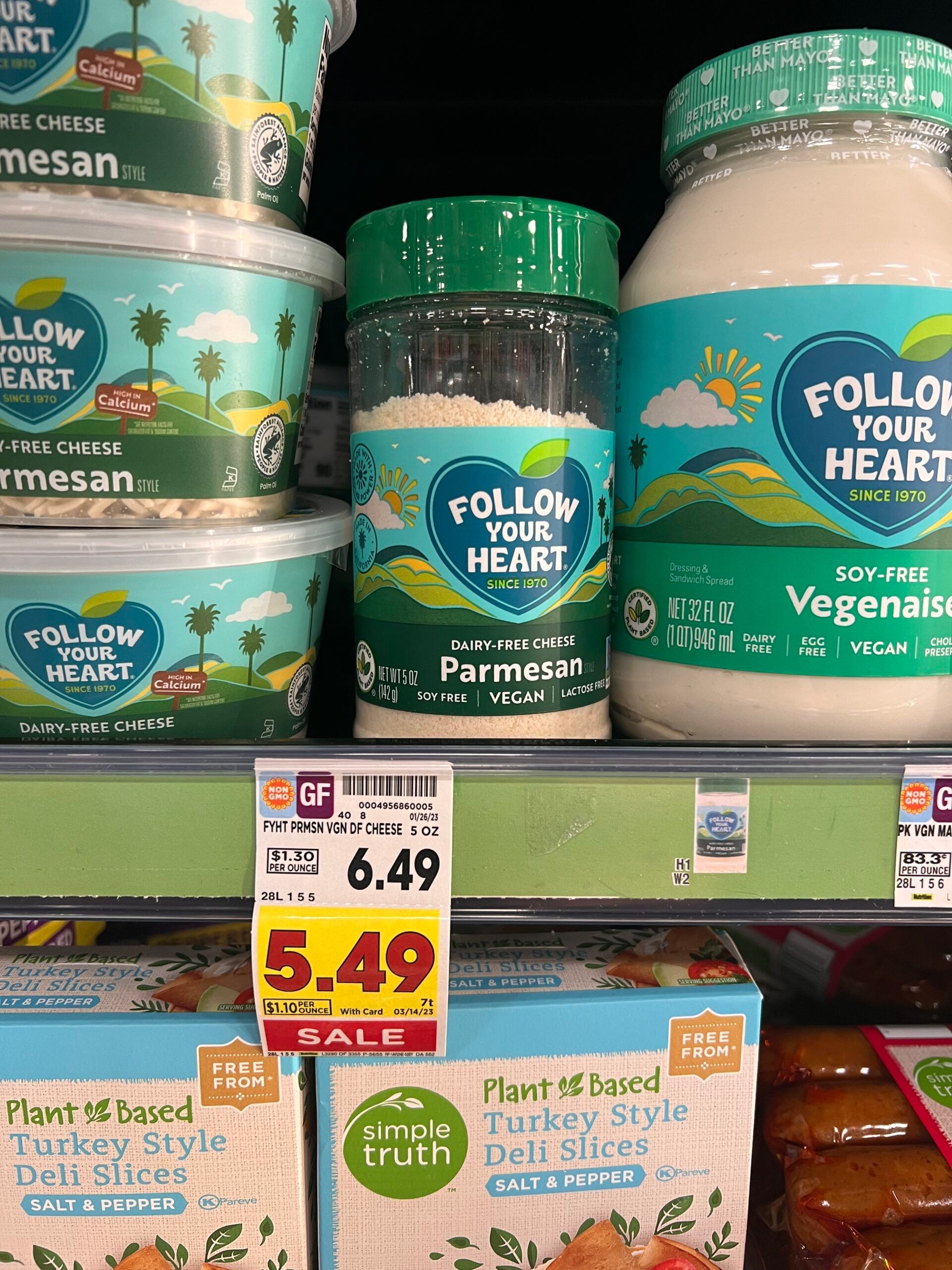 Free Follow Your Heart Cheese or Vegenaise at Kroger