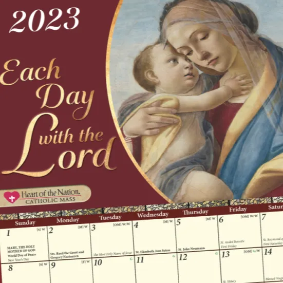 Free 2023 Heart Of The Nation Catholic Art Wall Calendar