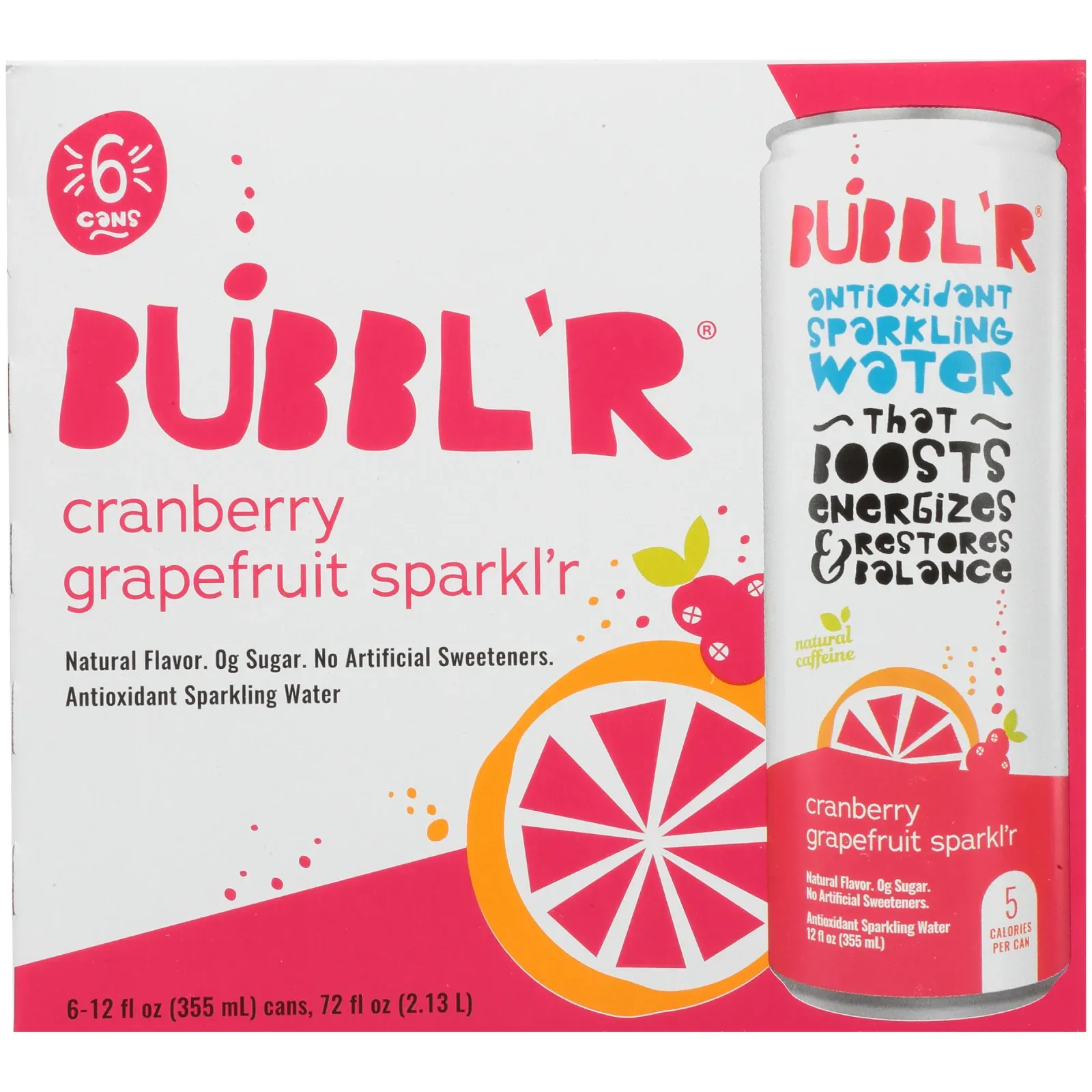 Free 6 Pack Of Bubbl'R Sparkling Water