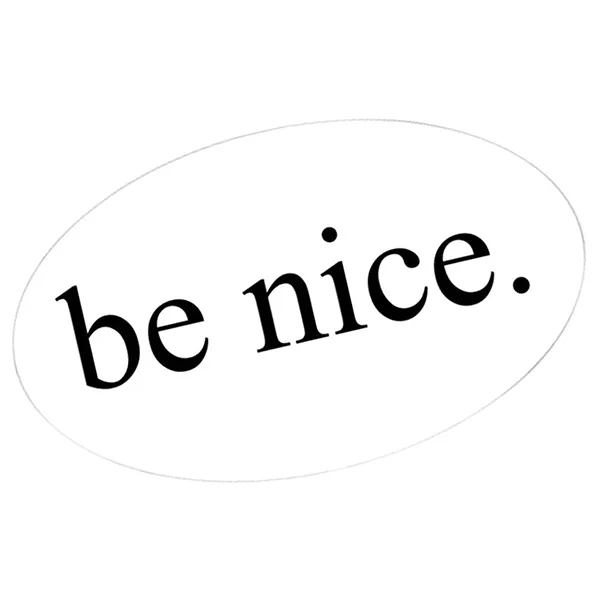 Free Be Nice Sticker