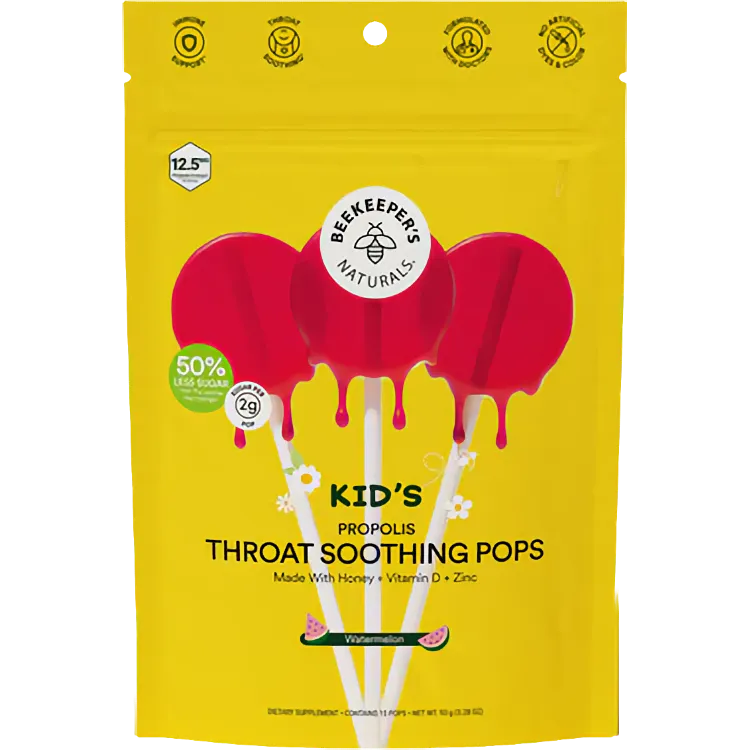 Free Beekeeper's Naturals Kids Throat Soothing Pops