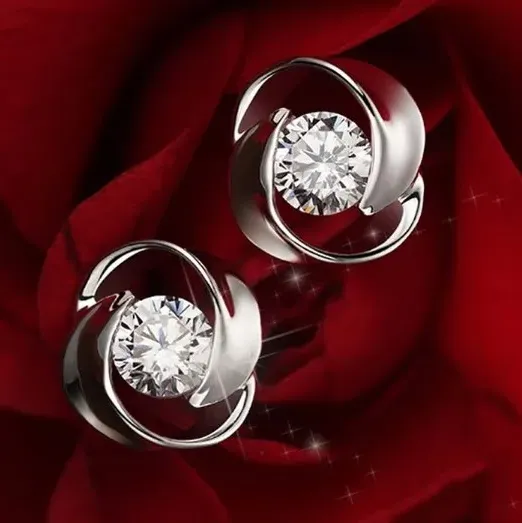 Free Crystal Rose Earrings