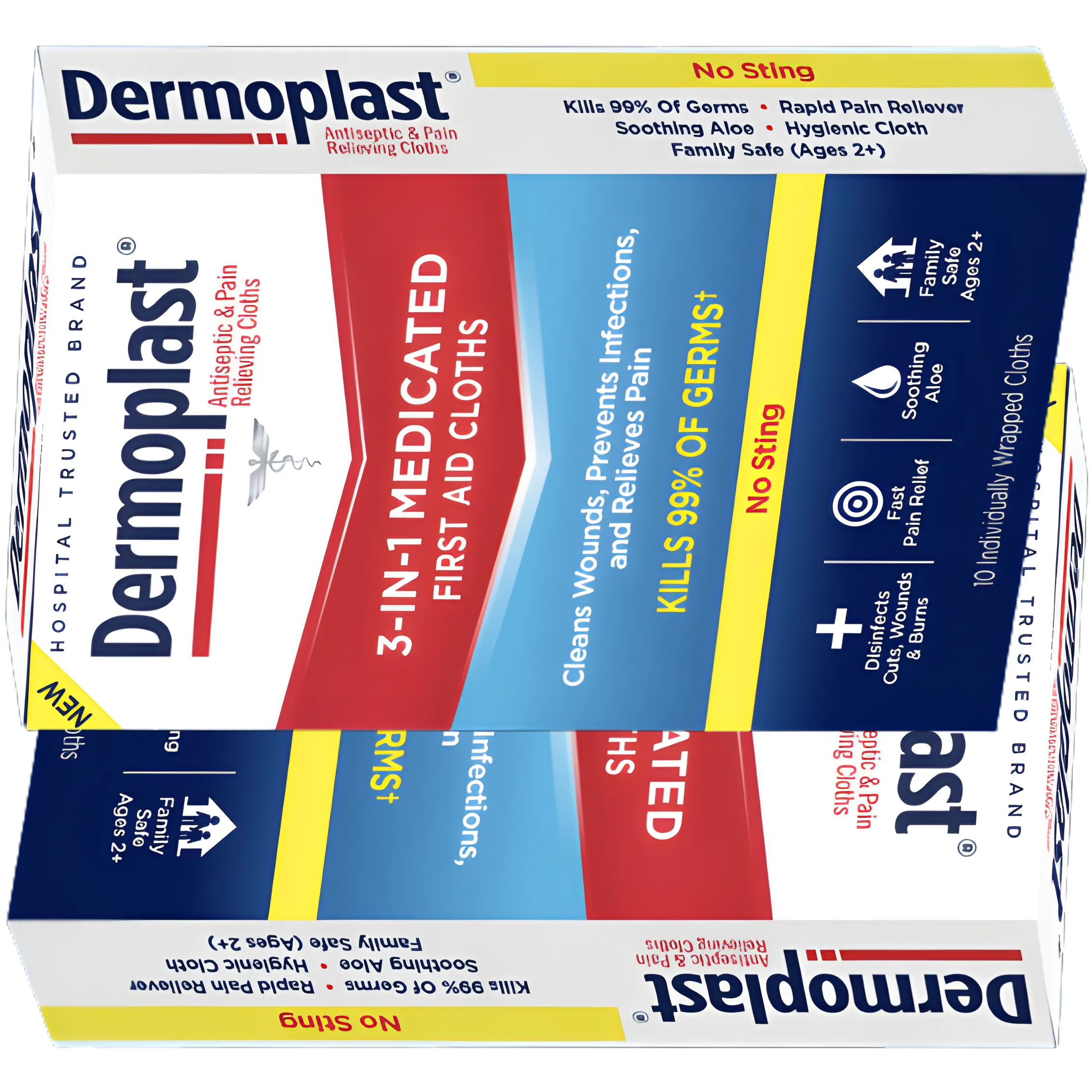Free Dermoplast 3-In-1 Medicated First Aid Cloths