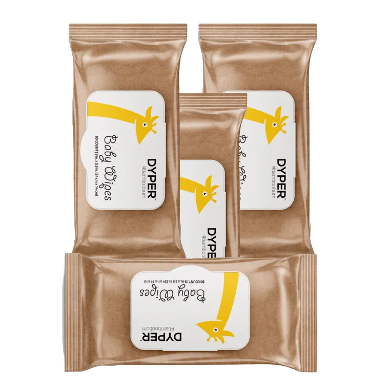 Free Dyper 4 Pack Bamboo Baby Wipes