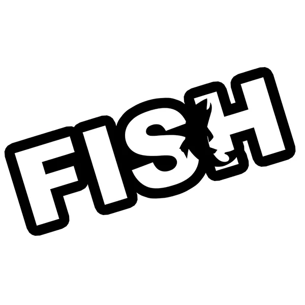 Free Fish Catch Logo Classic Sticker