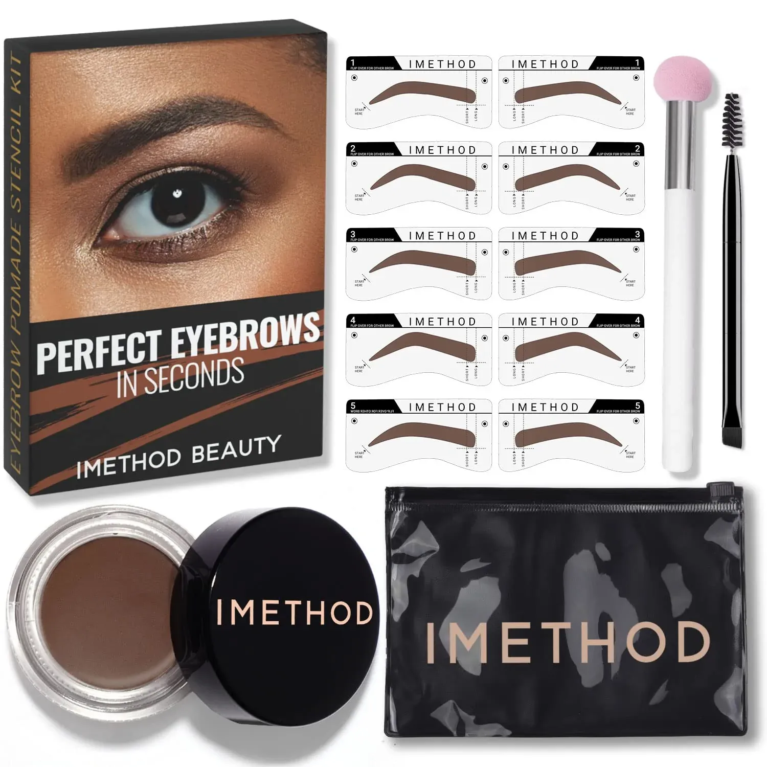 Free IMethod Eyebrow Stamp And Eyebrow Stencil Kit