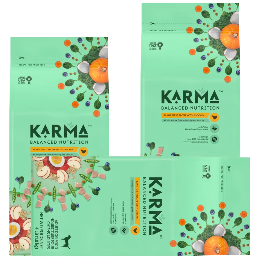 Free KARMA Plant First Recipe With Chicken Dry Adult Dog Food