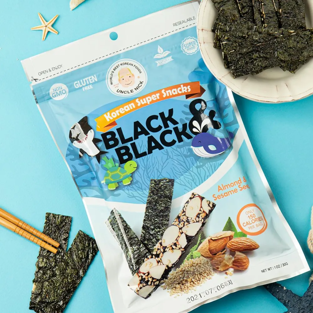Free Korean Super Snacks Black &amp; Black Seaweed Snack