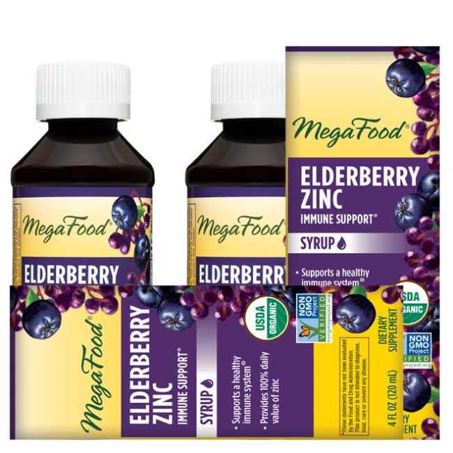 Free MegaFood Elderberry Zinc Immune Support Syrup