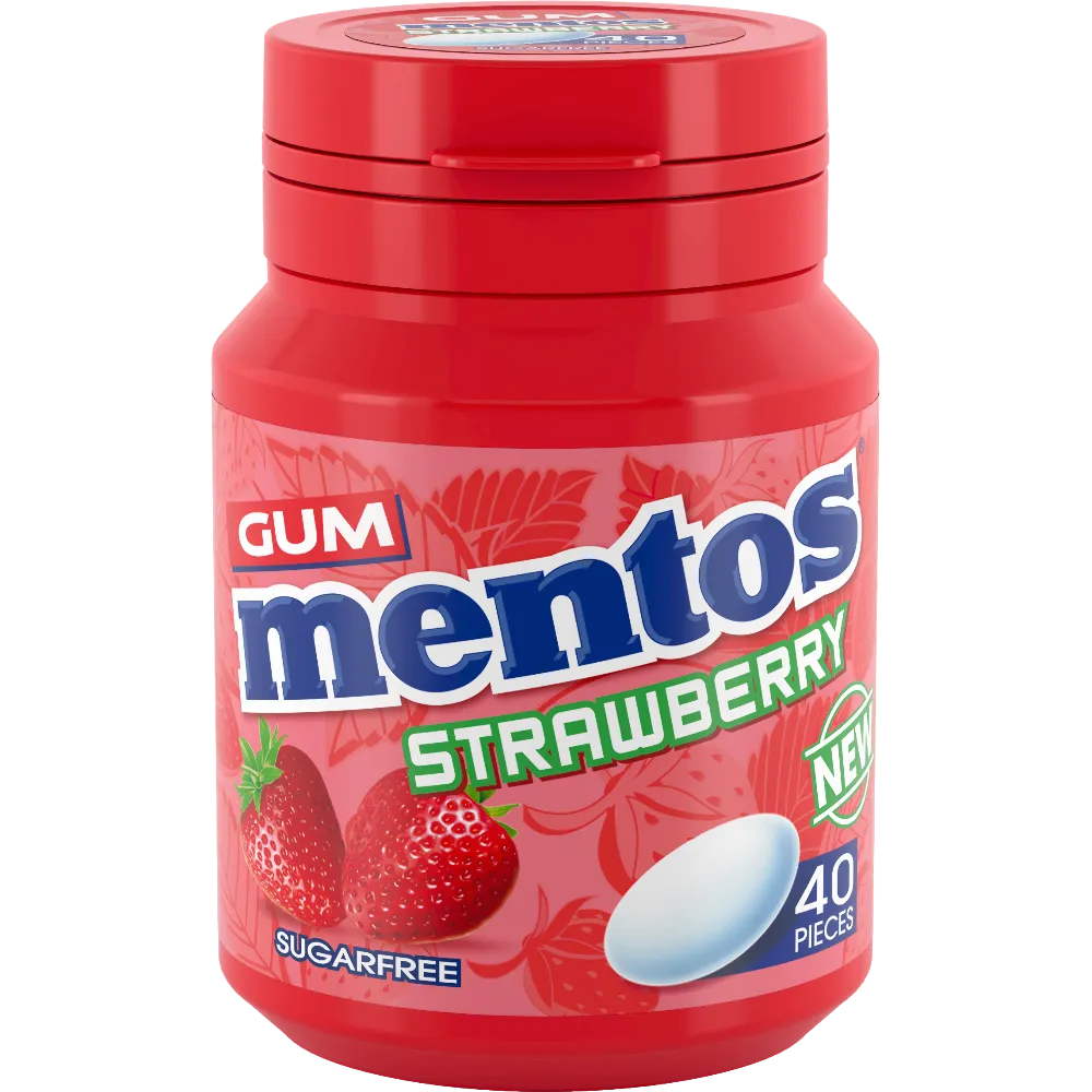 Free Mentos Strawberry Paperboard Gum