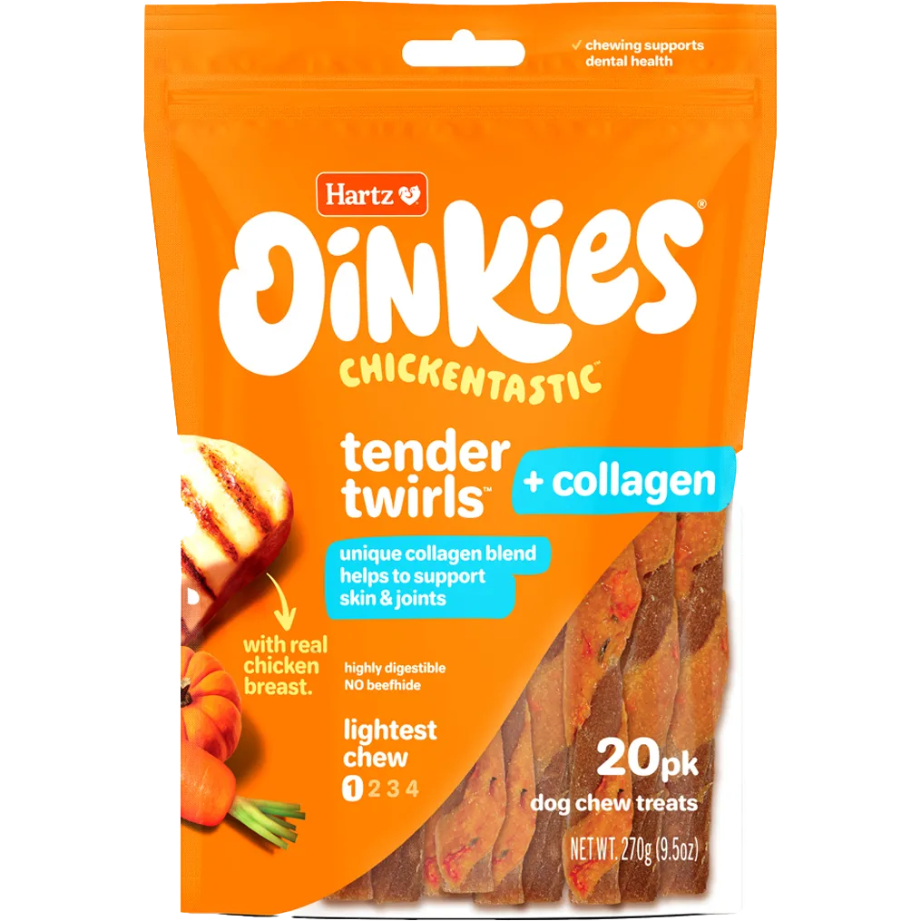 Free Oinkies Chickentastic Tender Twirls + Collagen Dog Chews