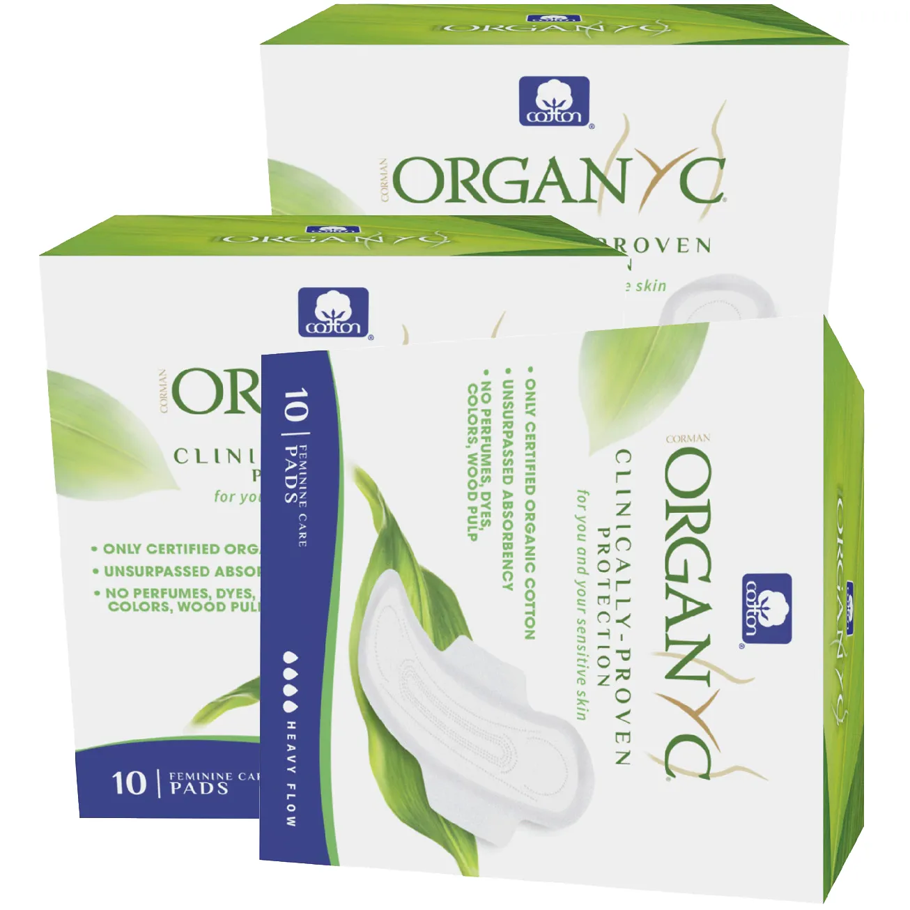 Free Organyc Pads With 100% Organic Cotton Heavy Flow