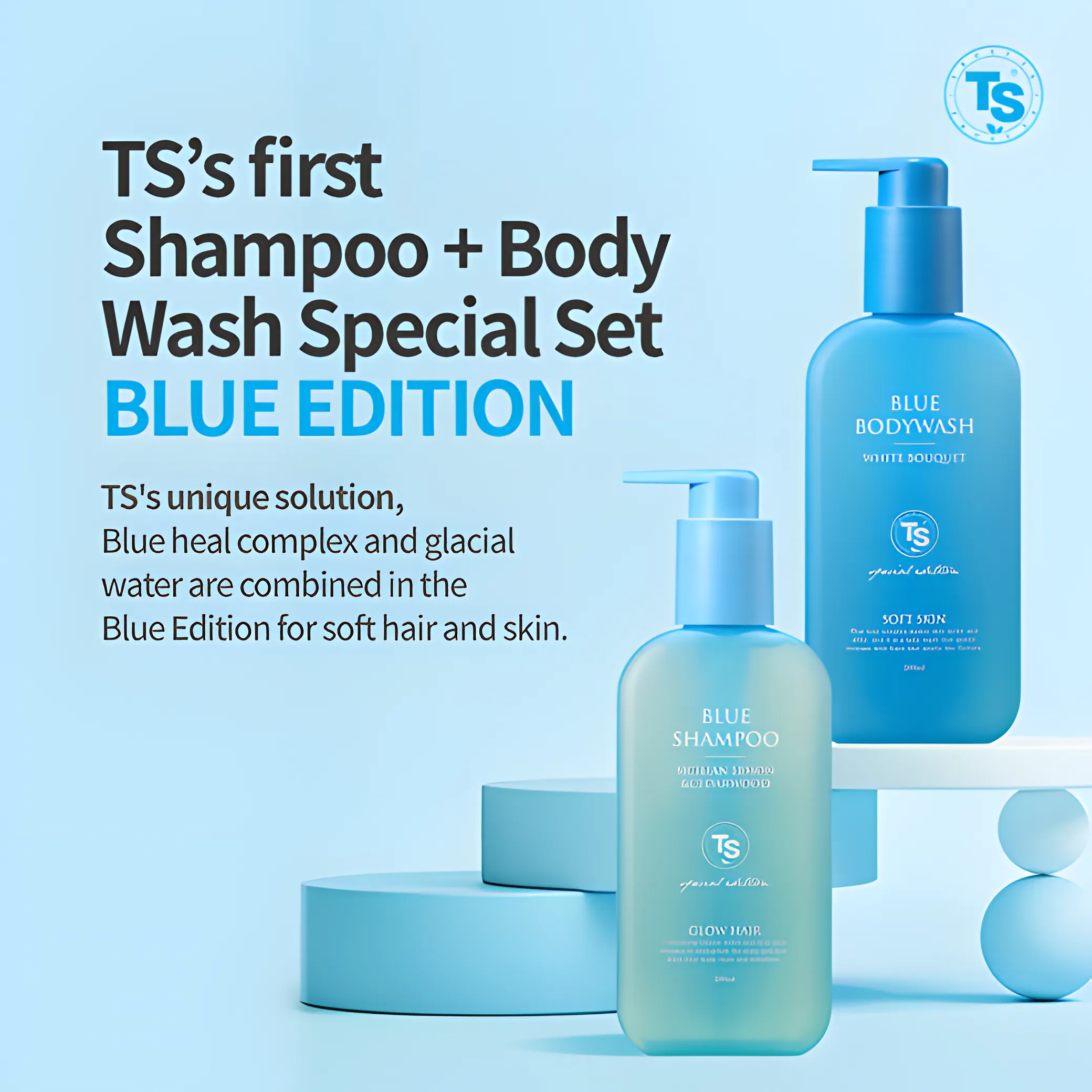 Free Ts Blue Edition Shampoo + Body Wash