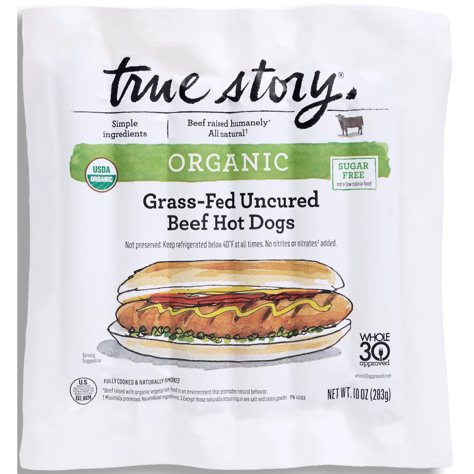 Free True Story Foods' Organic Grass-Fed Hot Dogs