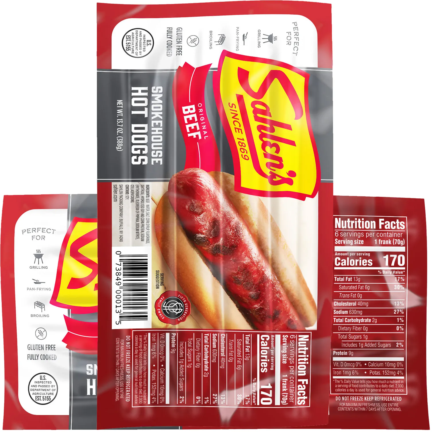 Free Pack Of Sahlen's Hot Dogs