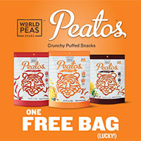 Get a coupon to claim your FREE Bag of Peatos Snack