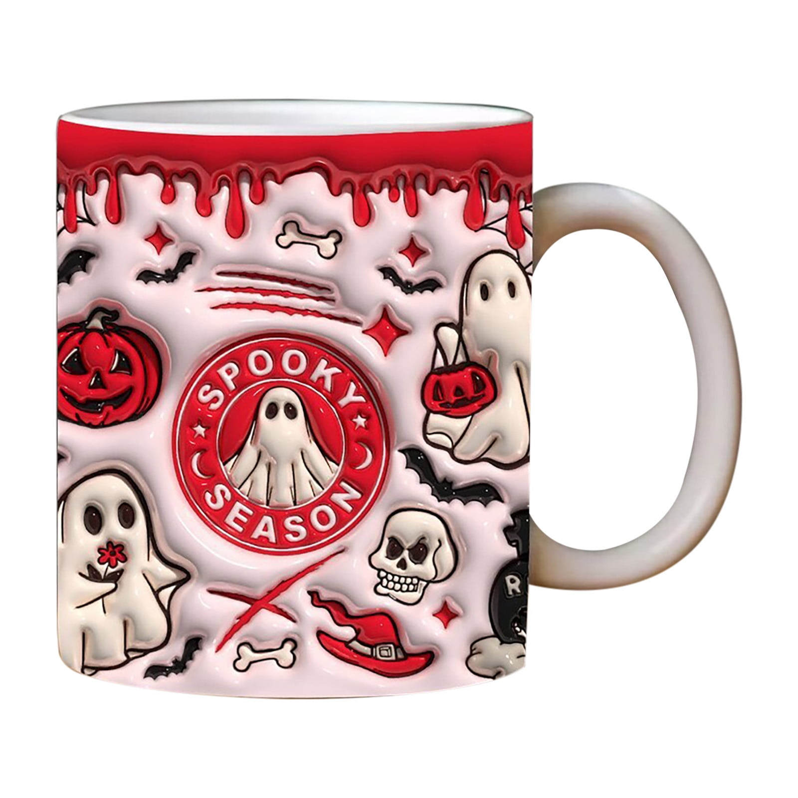 Free Halloween Ghost Mug Stack