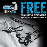 Join The Ox Tuff Club And Receive A Free T-Shirt And Truck Stickers