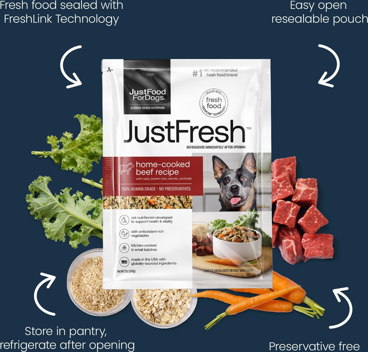 Free Just Food For Dogs JustFresh Food Pouch