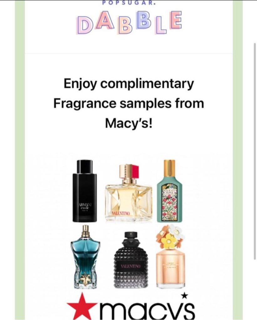 Free Macy's Fragrance Samples from ProductSamples
