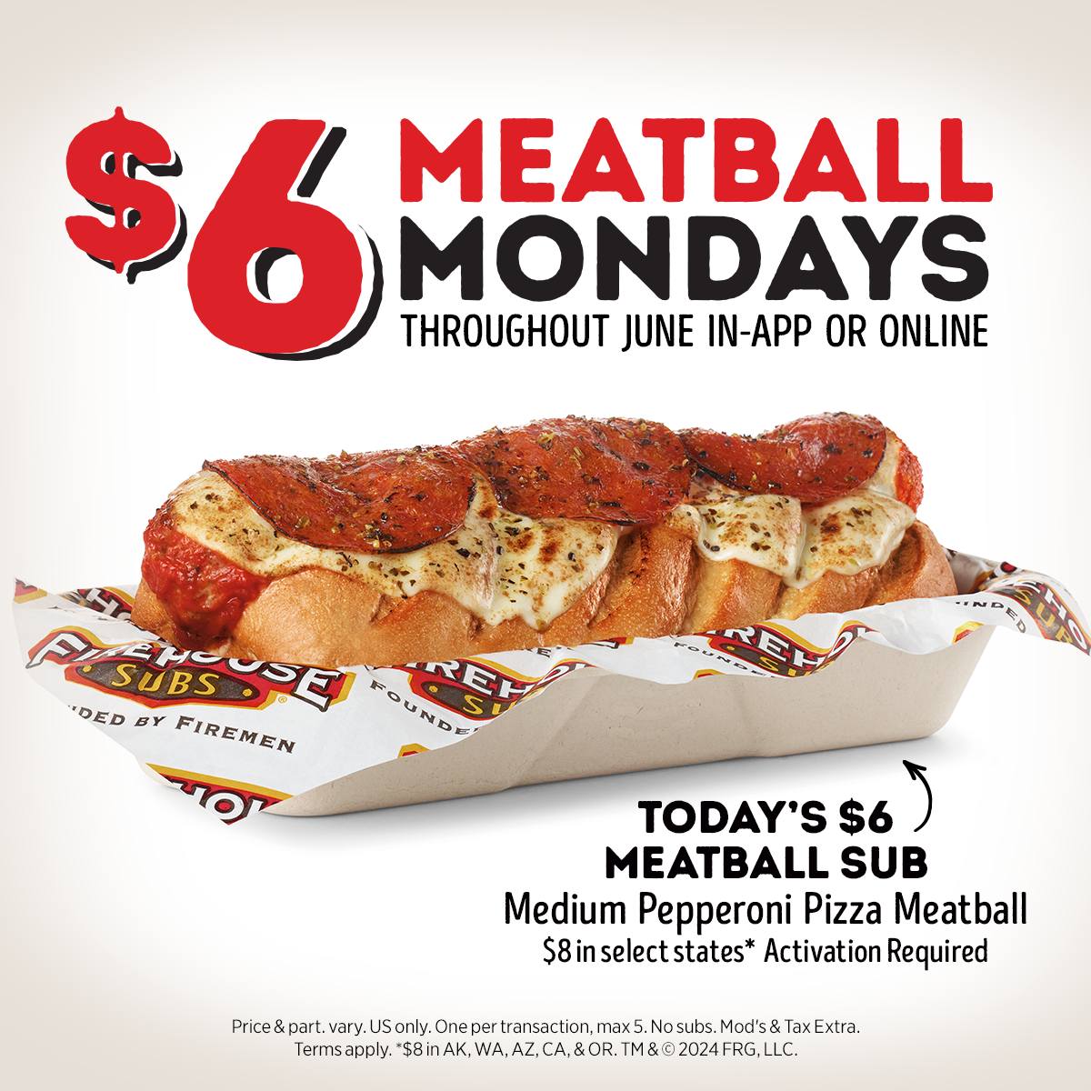 Buy One, Get One 50% Off on Medium or Large Subs at Firehouse Subs