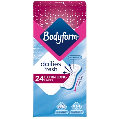 Order Your Free Sample Of Bodyform Extra Long Daily Fresh Liners