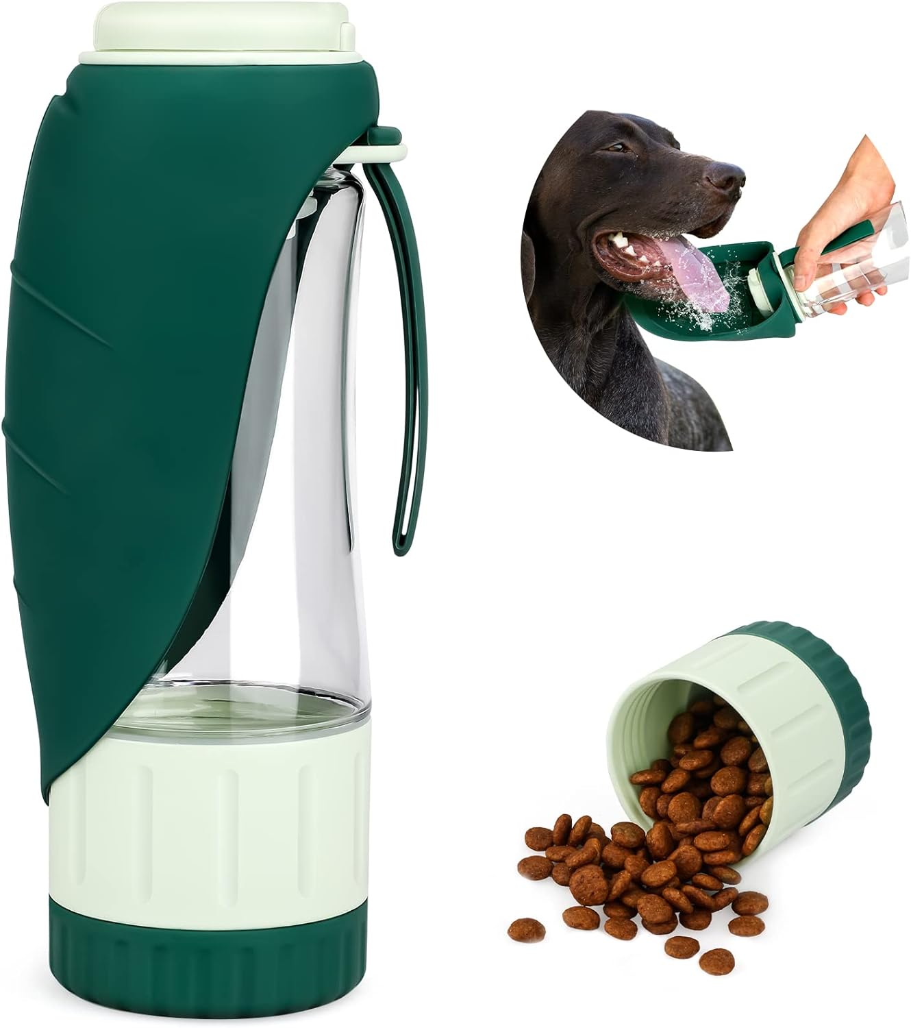 Free Portable Pet Water Bottle with Food Container and Dispenser Bowl from Petpals Connection
