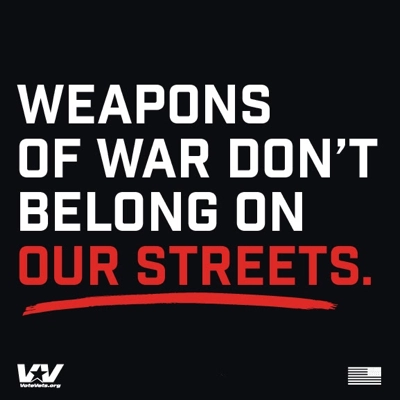 Receive Your Free Weapons Of War Don't Belong On Our Streets Sticker