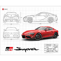 Request A Free 2020 Toyota Gr Supra Blueprint Poster