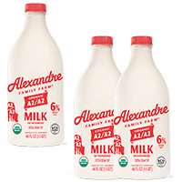 Request A Free Sample Of Alexandre Family Farm Organic 6% A2/A2 Milk