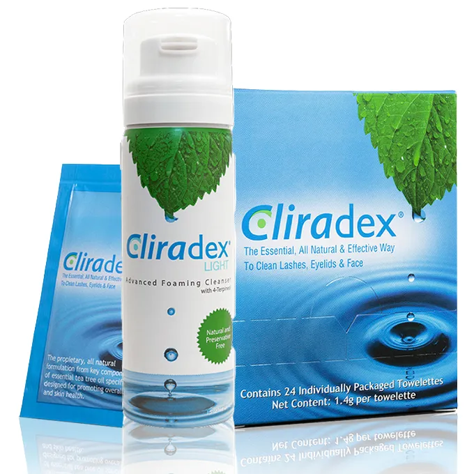 Request Free Cliradex Towelettes Or Foam Eyelid Hygiene Samples
