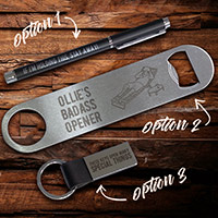 Request Your Free Personalized Pen, Keychain, Or Bottle Opener