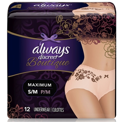 Request Your Free Sample Of Always Discreet Boutique Incontinence Underwear