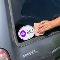 Request a Life 88.5 car sticker