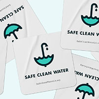 Request your FREE Sticker by Safe Clean Water LA