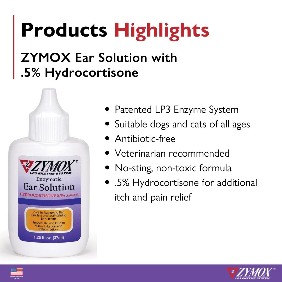 Free ZYMOX Ear Solution with 0.5% Hydrocortisone