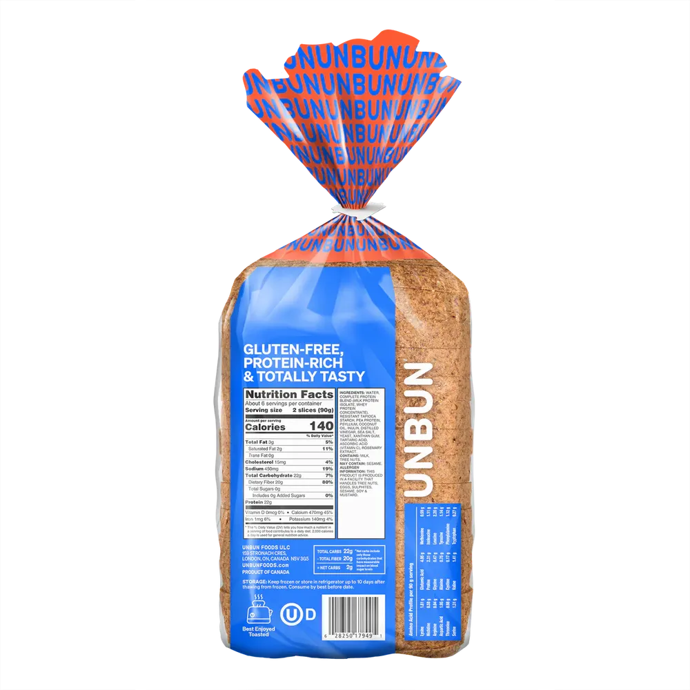 Free Unbun Foods High Protein GF Bread